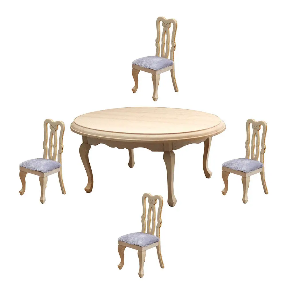 

1Set Miniature House Furniture Small Exquisite Table Chair Set Suitable for Mini House Decoration and Micro Scene Design
