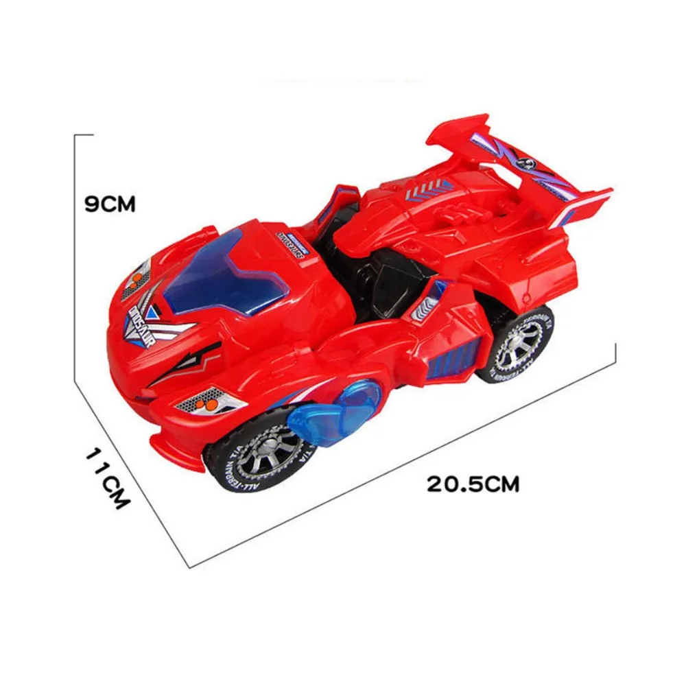 With LED Light Electric Transforming Dinosaur Car Toy Deform Toys Model Dinosaur Car Educational 2 In 1