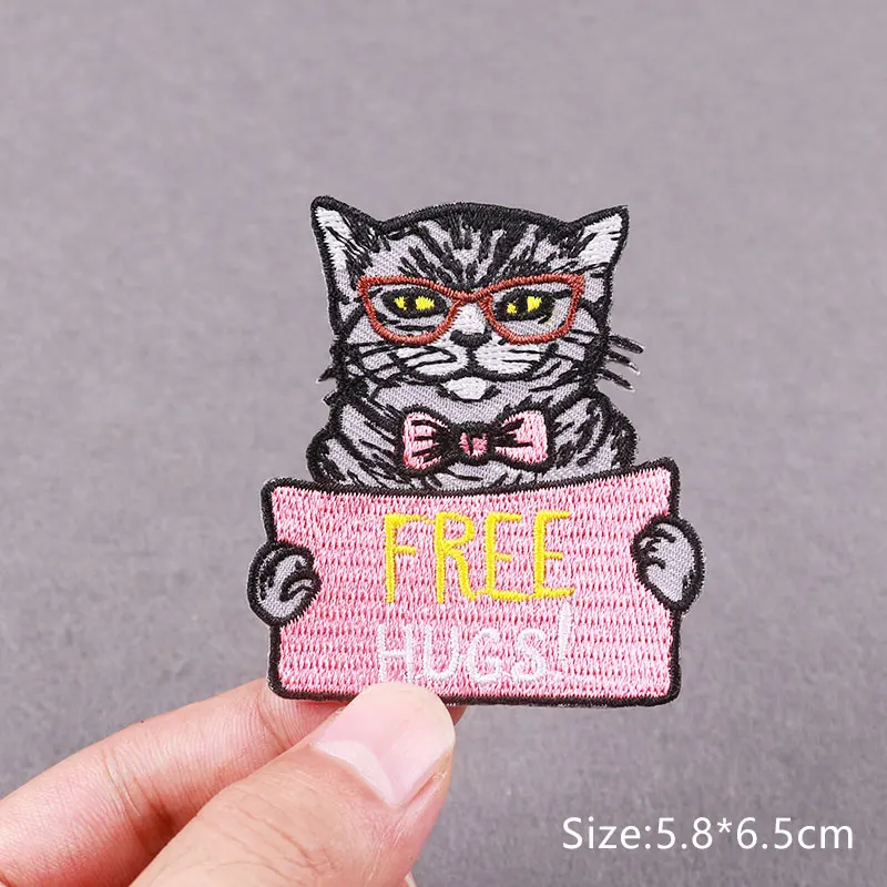 Avocado Cat Patch fusibile/ricamato Patch ferro sulle toppe per abbigliamento toppe termoadesive per vestiti giacca Jeans Sticker