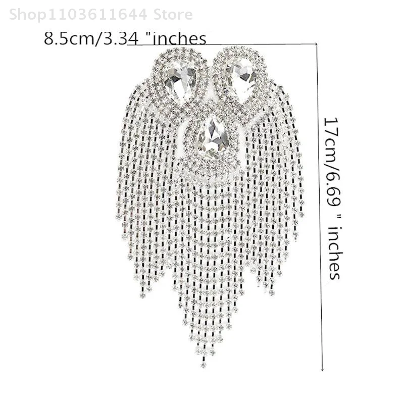 1Pc Bling Epaulette Brooch Pin With Tassel DIY Clothes Shoulder Jewelry Decor Clothing Accessories Gift For Men Women