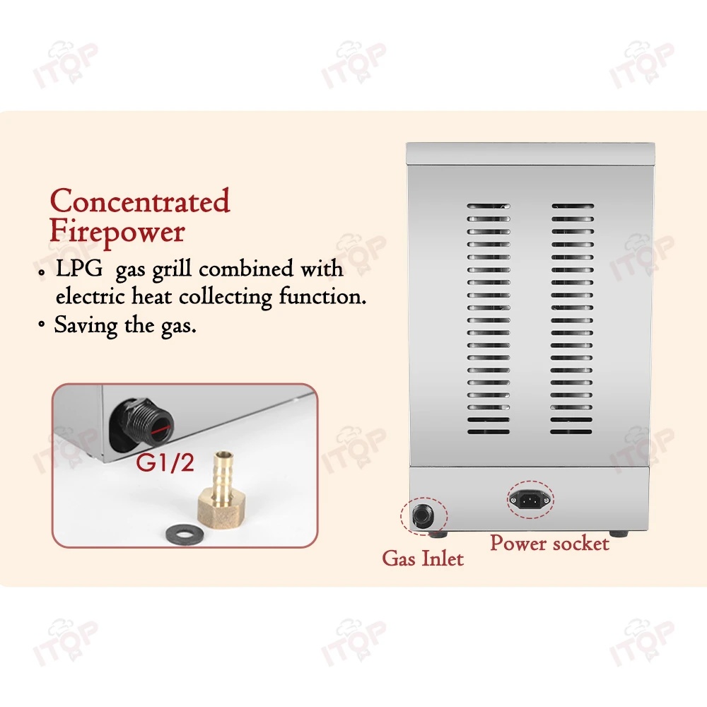 ITOP Коммерческая вертикальная машина для шаурмы, кебаба, машина для барбекю, оборудование для гриля, инструменты для барбекю на открытом воздухе