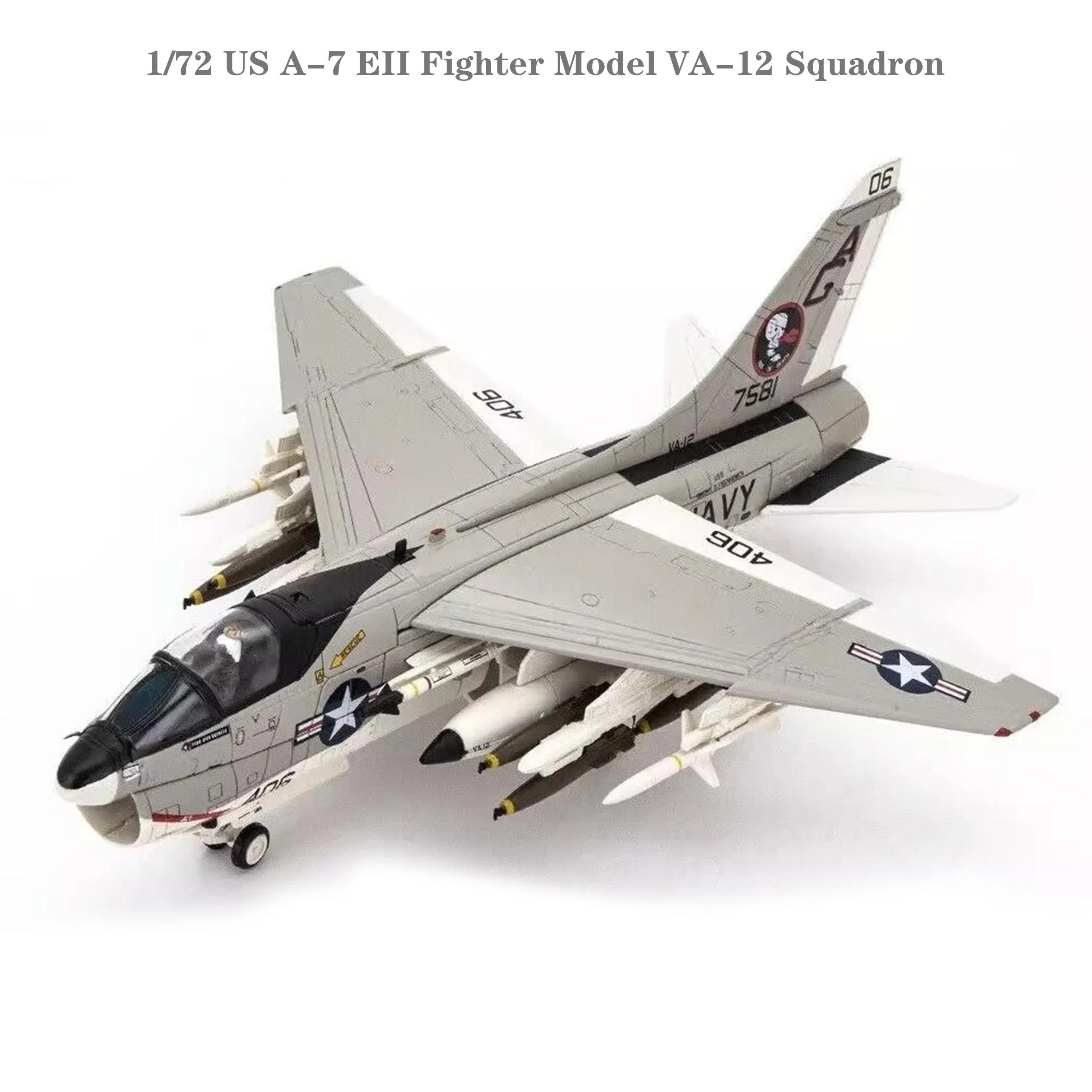 Fine 1/72 US A-7 EII Fighter Model VA-12 Squadron  Eisenhower  Alloy Collection Model