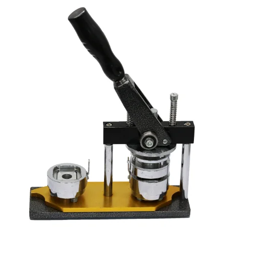 For Guangzhou Square 55*55mm Pin Button Badge Maker Machine With Paper Cutter For Fridge Gift Key Holder Mirror Corkscrew