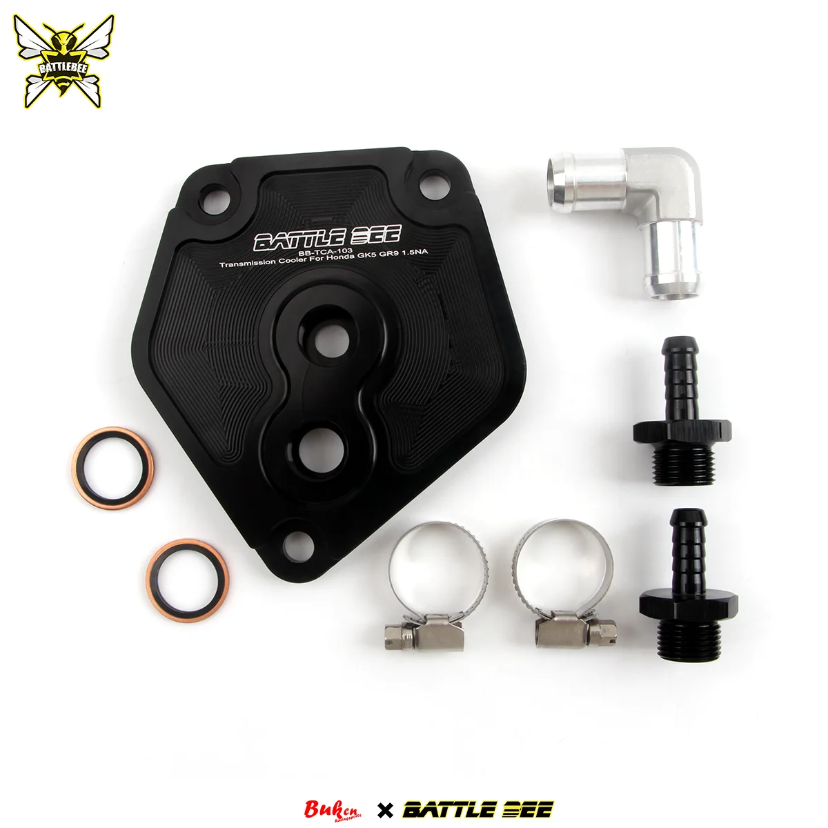 2026 Hot Selling Gear Box Transmission Cooler Adapter Base Plate Sandwich for H*onda Gk5 Gr9 1.5L Fc 1.8L Ver2.0 Cvt BB-TCA-103