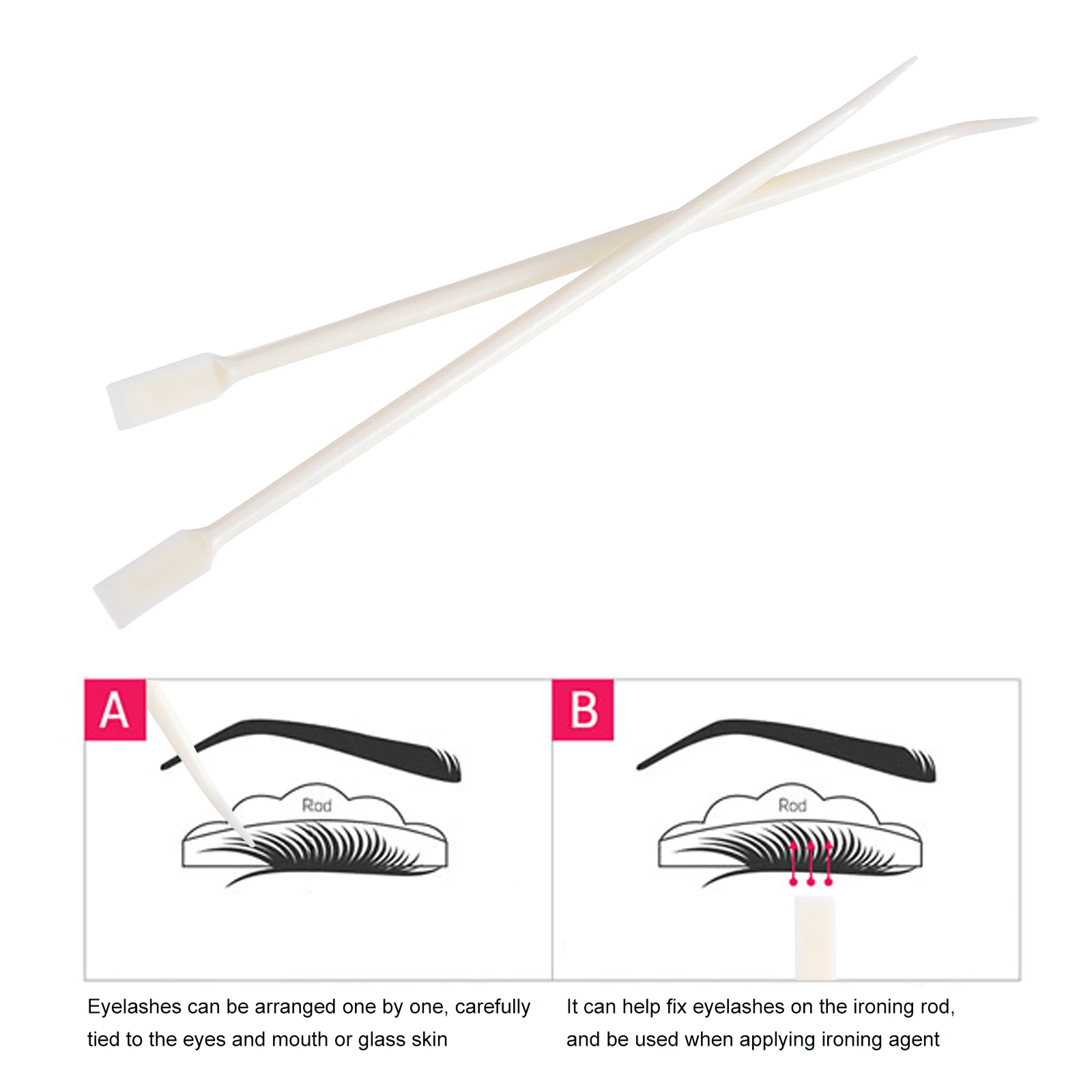 

100pcs Lift Tool Kit Plastic Eyelash Extension Lift Stick Eyelash Grafting Stick Pointed Head Smooth Grip Comfortable Use
