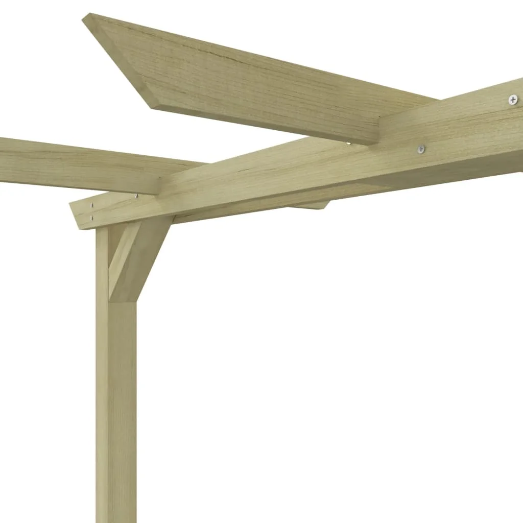 Pérgola de jardín de madera de pino impregnada 360x200x60cm con estructura estable para sombra en el patio trasero