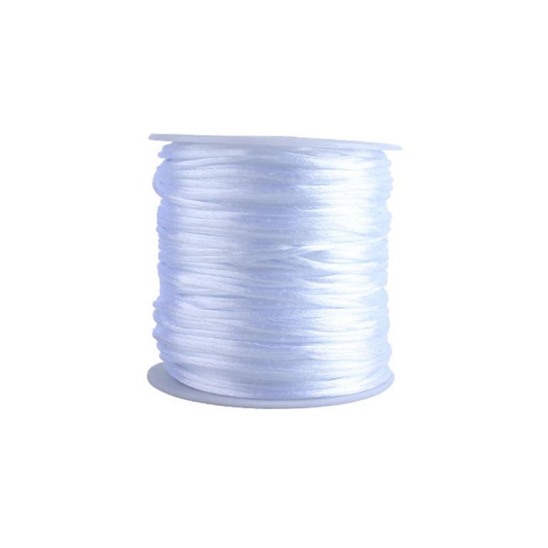 60m/Roll 1.5mm DIY Cord for Baby Teething Pacifier Chain Clip Necklace Jewelry Making Rope Thread DIY Handmade Weaving