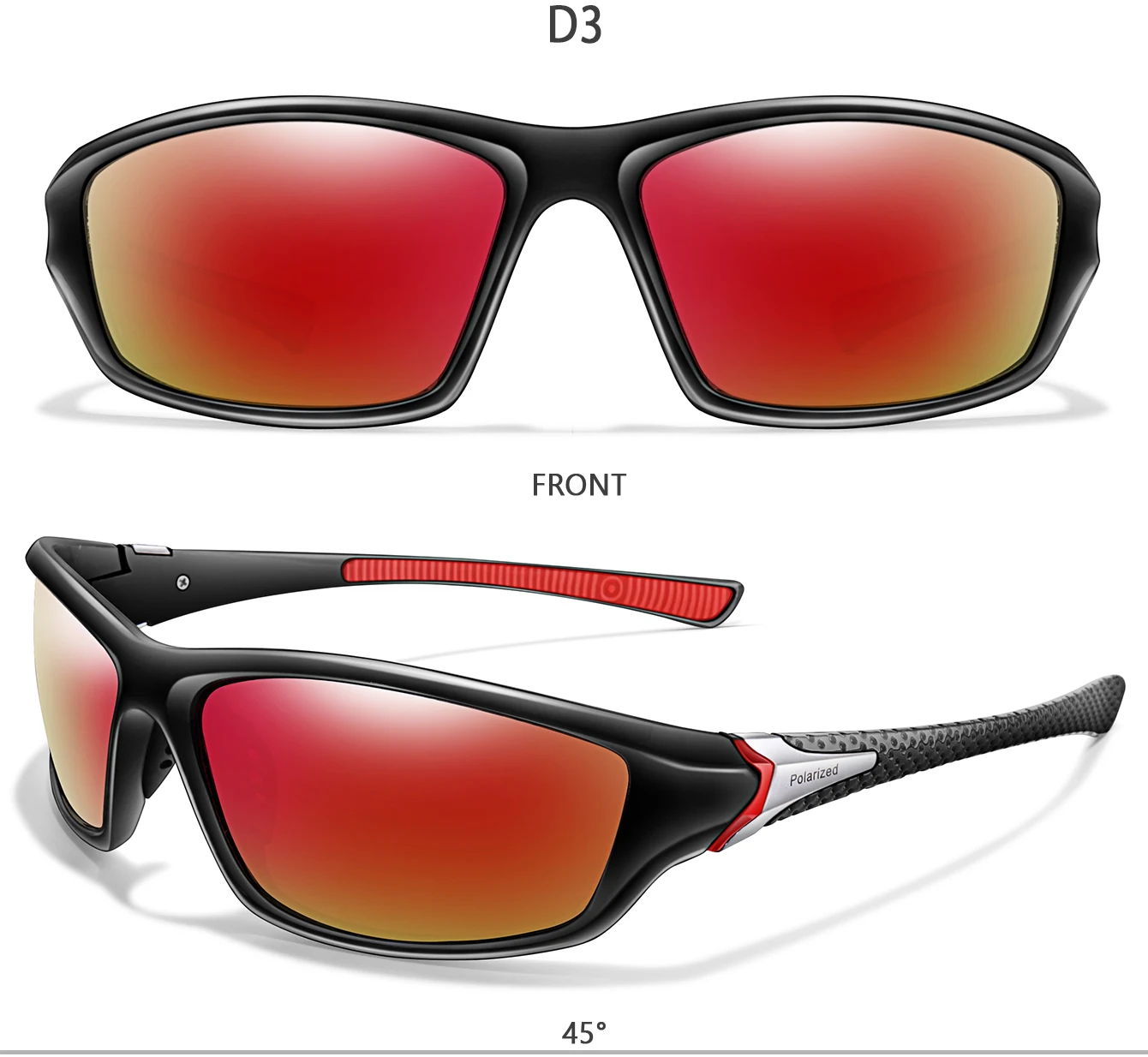Polarisierte Sport-Sonnenbrille für Männer und Frauen, Outdoor, Reiten, Radfahren, Angeln, Laufen, Wandern, klassische Schutzbrille, UV400-Schutz – Detail 6