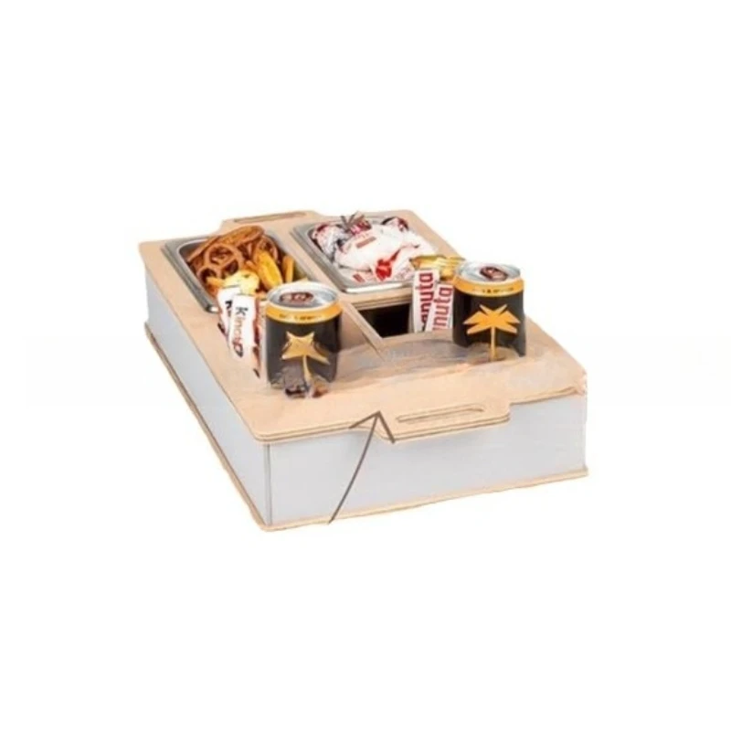 

Natural Sofa Butler Snack and Beverage Storage Wooden Box