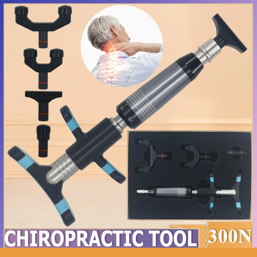 

300N Portable Manual Chiropractic Gun Correction Massager Intensity Treatment Pain Relief Relaxation Body Adjusting Massager