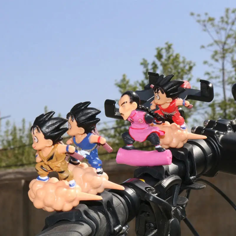 Dragon Ball Son Goku Anime Actionfigur Modell Stehende Dekorationen für Fahrrad Motorrad Radfahren Fahrrad Ornamente Zubehör