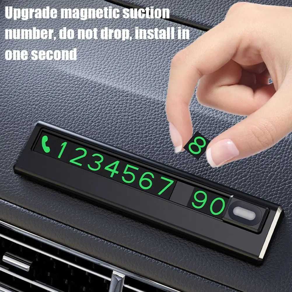 Car Temporary Parking Card Plate Car Parking Phone Number Telephone Number Plate Temporary Stop Sign Car Decoration Accessories