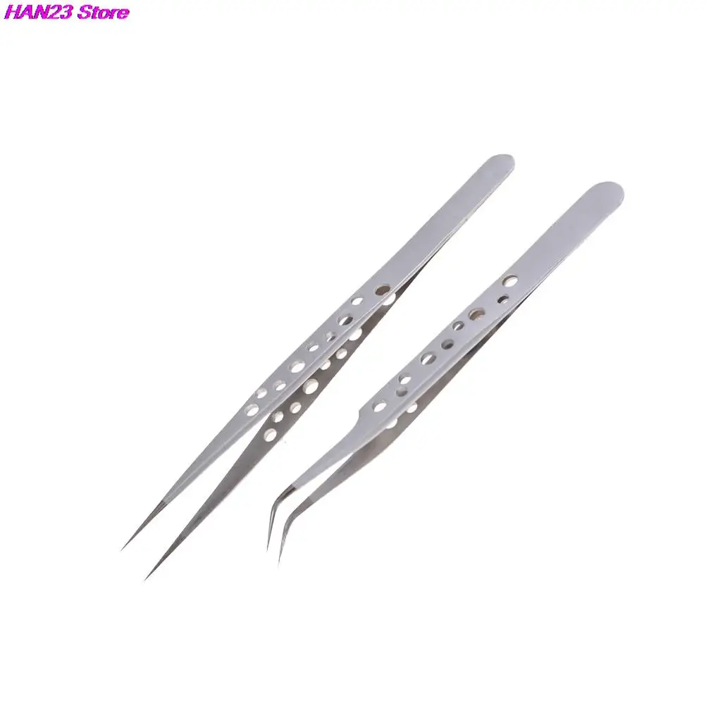 For Mobile Phone Repair Tools Hand Tools Electronic Tweezers Stainless Steel Precision Straight Curved Tweezers 2 Style