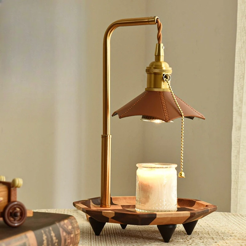 

Smoke-free comfortable texture simple retro fireless aromatherapy wax melting lamp candle melting lamp bedside table lamp