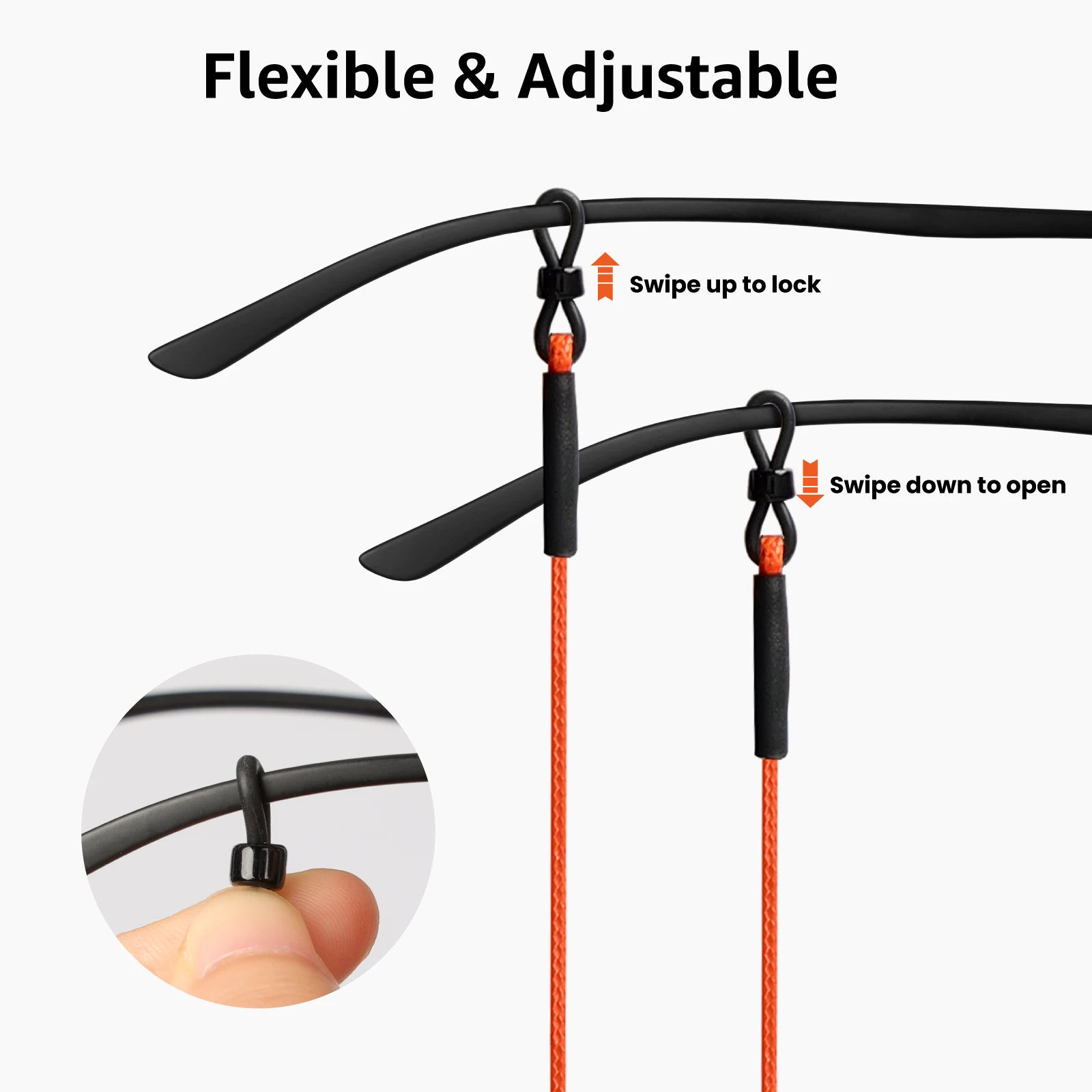 5 Piece Korean Fashion Eyeglass Straps | Stylish & All-Match Design | Retractable & Adjustable Length | Anti-Slip Eyewear Chains