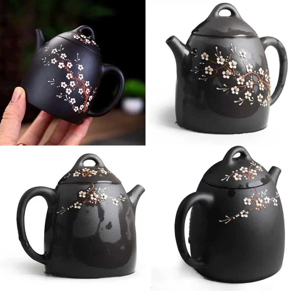 

Authentic 8oz Black Qinquan Teapot for Brewing Chinese Loose Leaf Tea