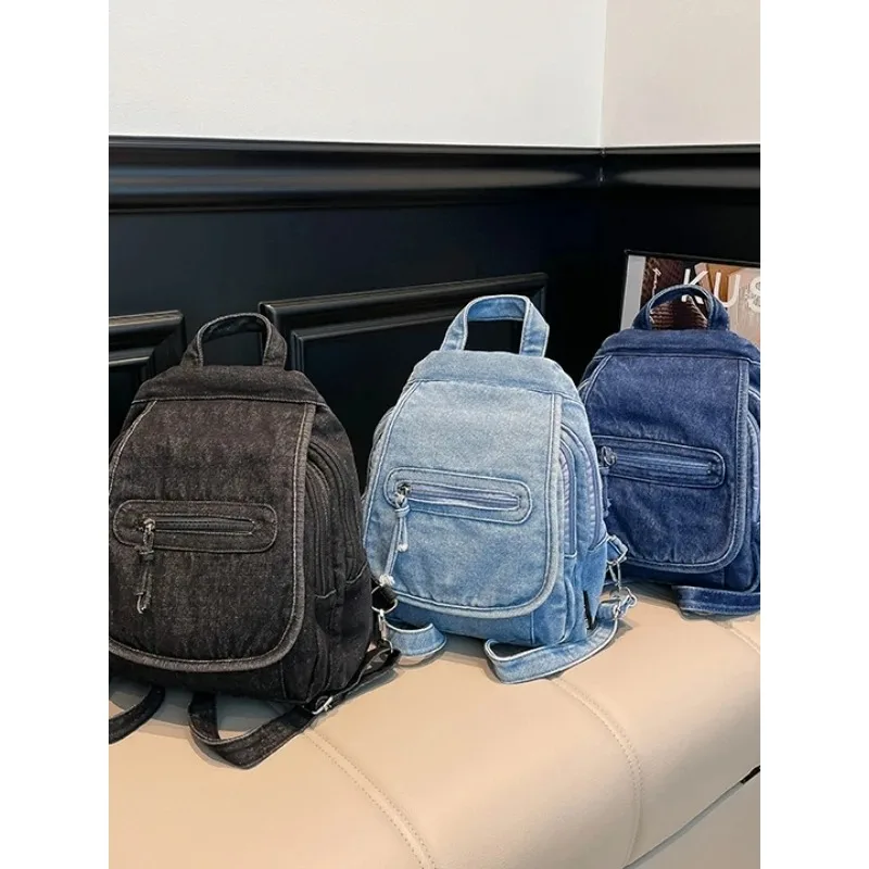 Multi-function Shoulder Mochila Denim Backpack Unisex Commuter Travel Bag Fashion Backpacks Mochilas Mujer Bolsas Feminina