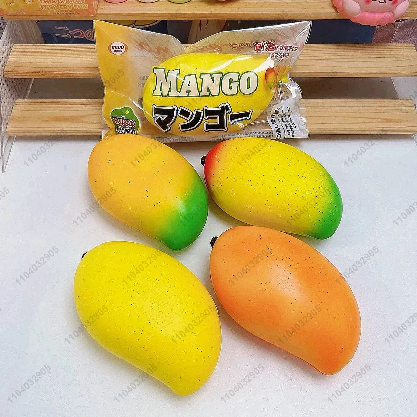 Big Mango Squishy Slow Rising Yellow Mango Fruit Slow Rebound Squeeze Toy Anti Stress Release Ball Hand Relax Toy Gift