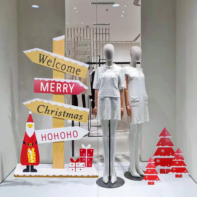 Pai tree modeling road sign beauty decoration scene props real tree window shopping mall display decoration