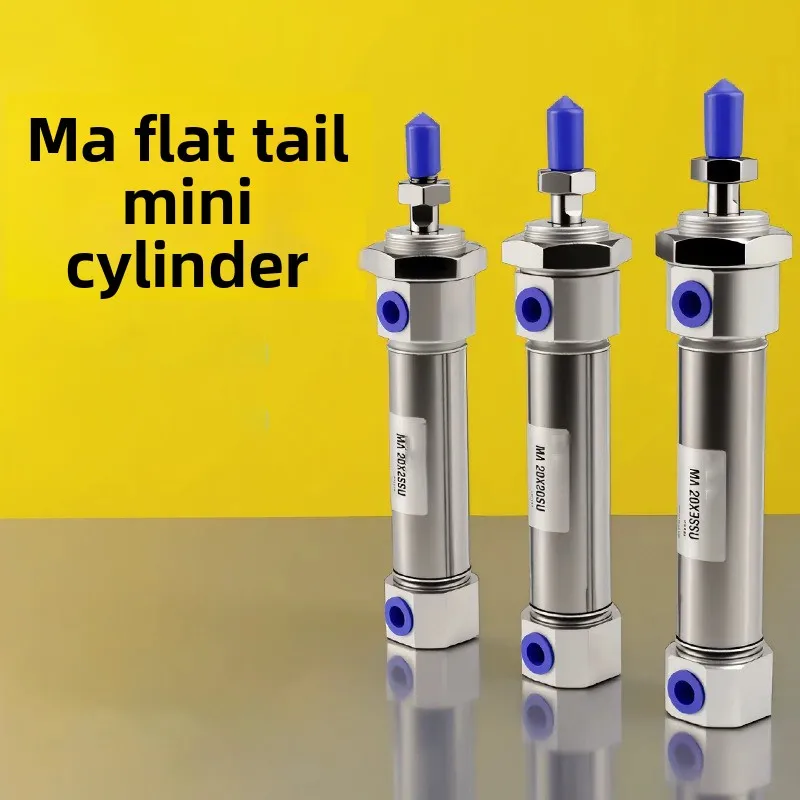 AirTAC Type Pneumatic Cylinder Flat-end MA 16 20 25 32 40 Stroke 25 50 100 125 150 200 mm Stainless Steel Double Action Mini Air