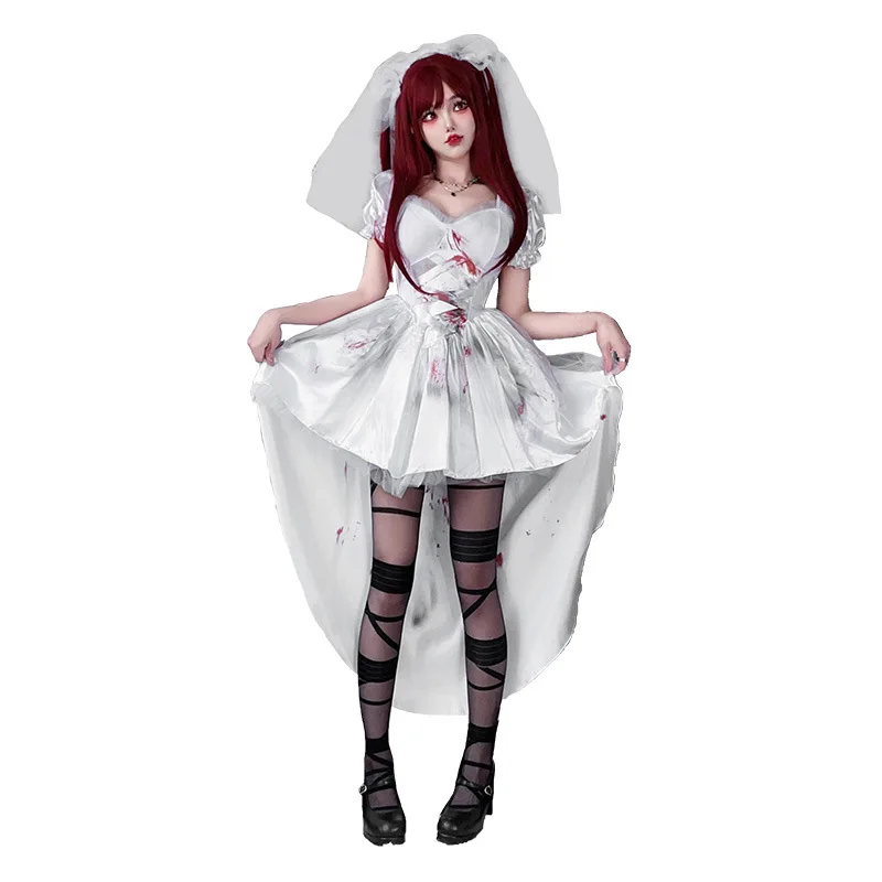American Dark Gothic Halloween Costumes Adult Witch Costume Tuxedo Vampire Bride Performance Dresses