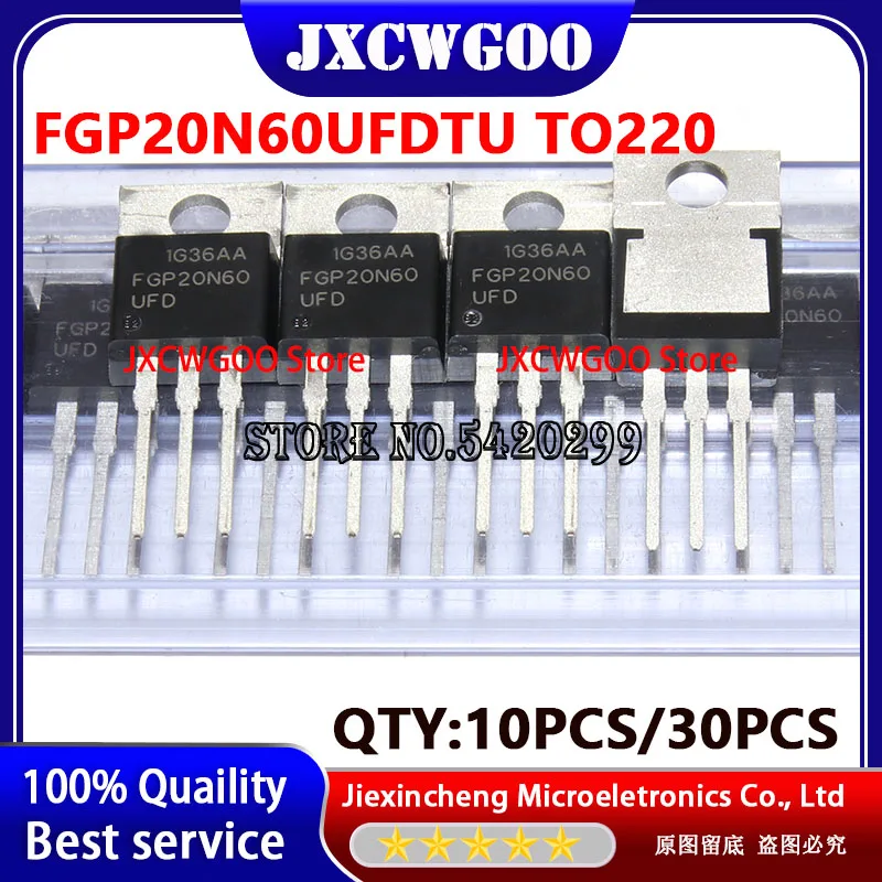 10PCS-30PCS FGP20N60UFDTU FGP20N60UFD FGP20N60 TO-220 IGBT Transistors 600V 20A New original