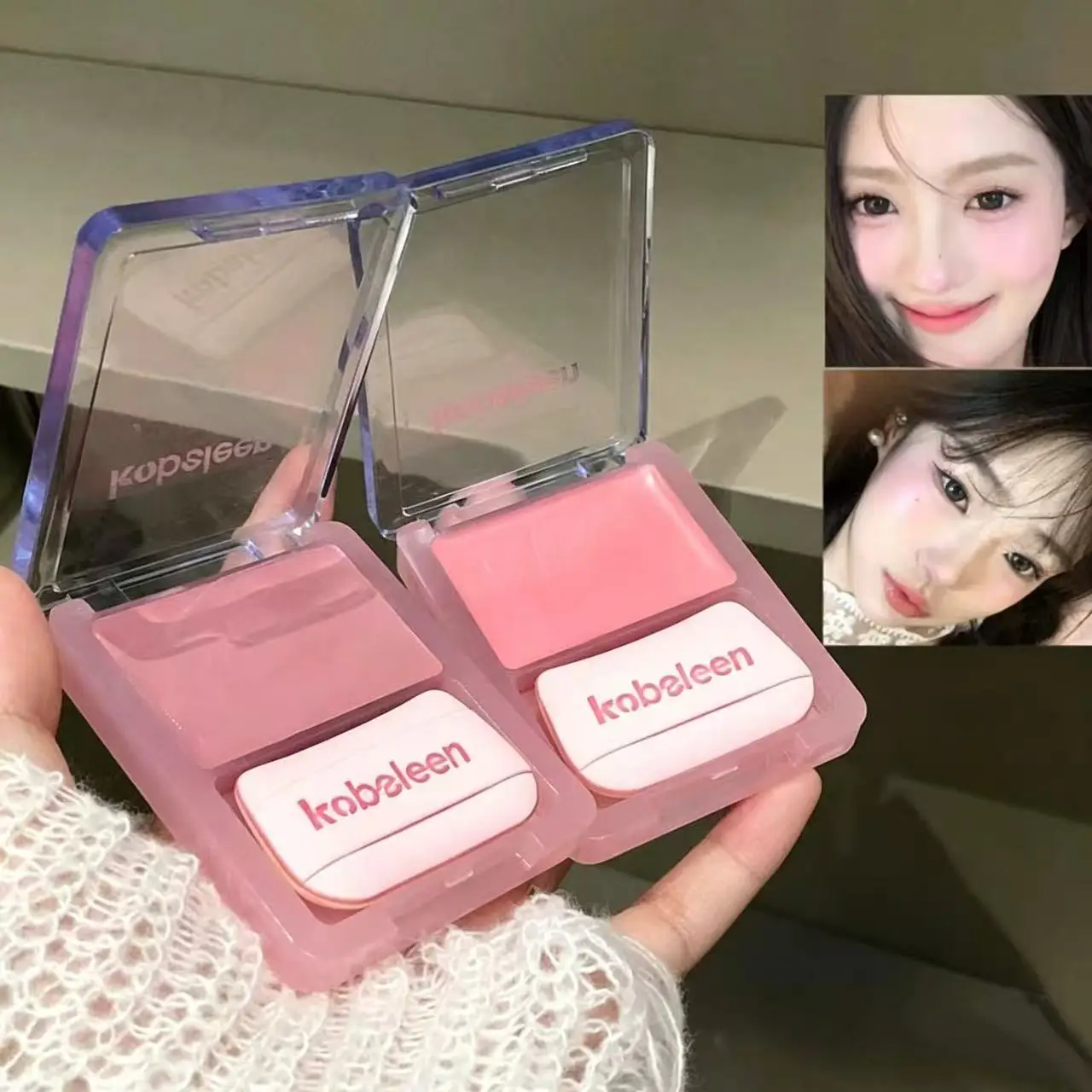 Kobeleen Multi Use Cheek and Highlighter Balm Dual Use Hydrating Texture Brighten Face Fresh Youthful Dewy Glow
