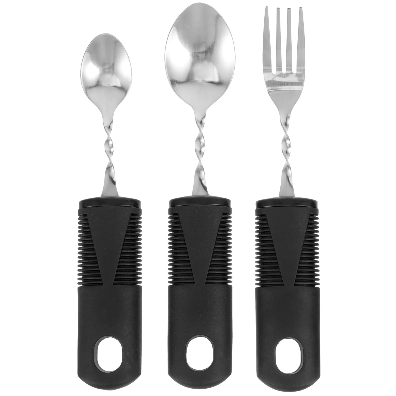 

3 Pcs Parkinson Weighted Fork Bendable Cutlery Dishwasher Utensils Elderly Non Slip Spoon Stainless Steel Toddler Silverware