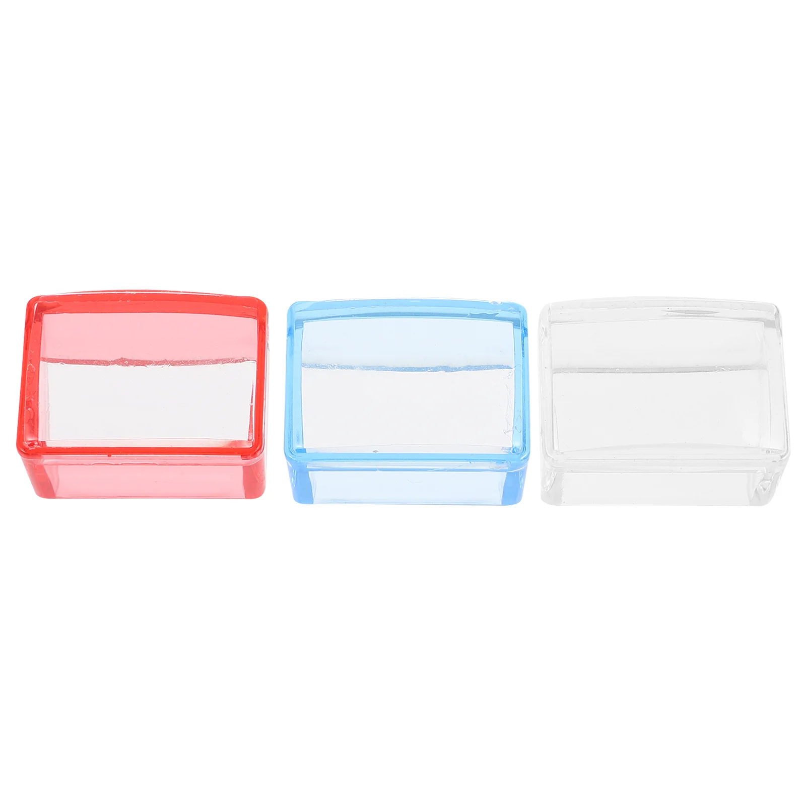 곡선형 손톱용 네일 아트 스탬퍼 실리콘 헤드 3세트 DIY 매니큐어 키트 핑크 블루 투명 네일 스탬프 템플릿