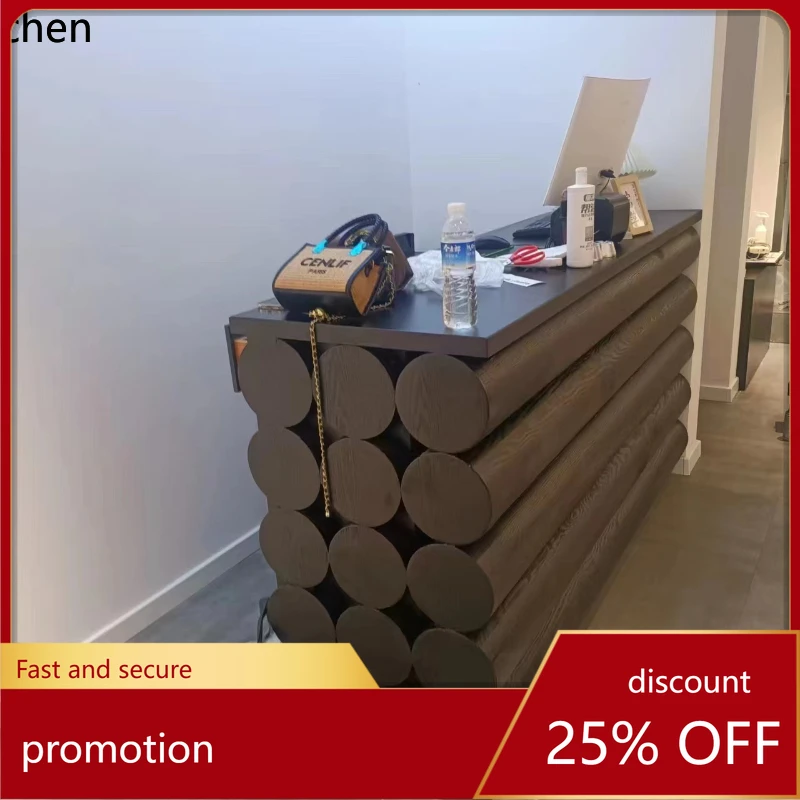 

H1 Reception Desk Company Front Desk Clothing Store Cashier Table Store Small Trend Store Stainless Steel