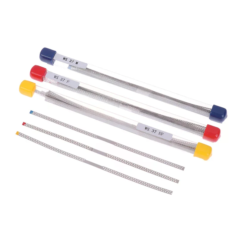 

10pc/box Double Sides Dental Diamond Polishing Strip With Hole Sanding Surface Polishing Teeth Materials