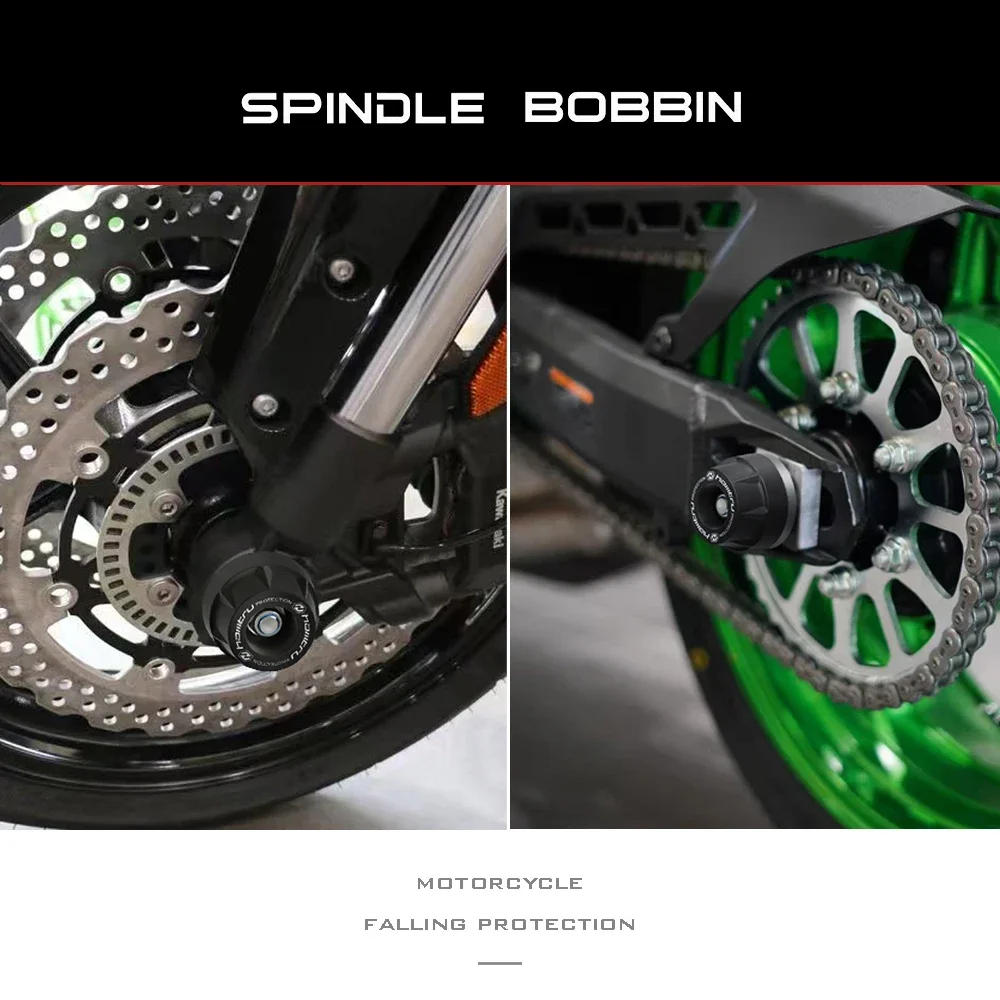 For Kawasaki ZX-6R 2024-2026 Front Rear Wheel Axle Fork Crash Slider Motorcycle Front Rear Swingarm Moto Wheel Protector