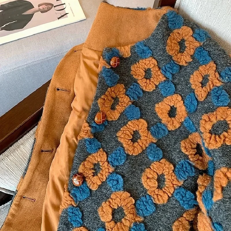 Koreańska bluzka z okrągłym dekoltem, bawełniana, damska, wierzchnia odzież, wiosna, jesień, zima, nowy, mały, designerski, modny, przeciwstarzeniowy.