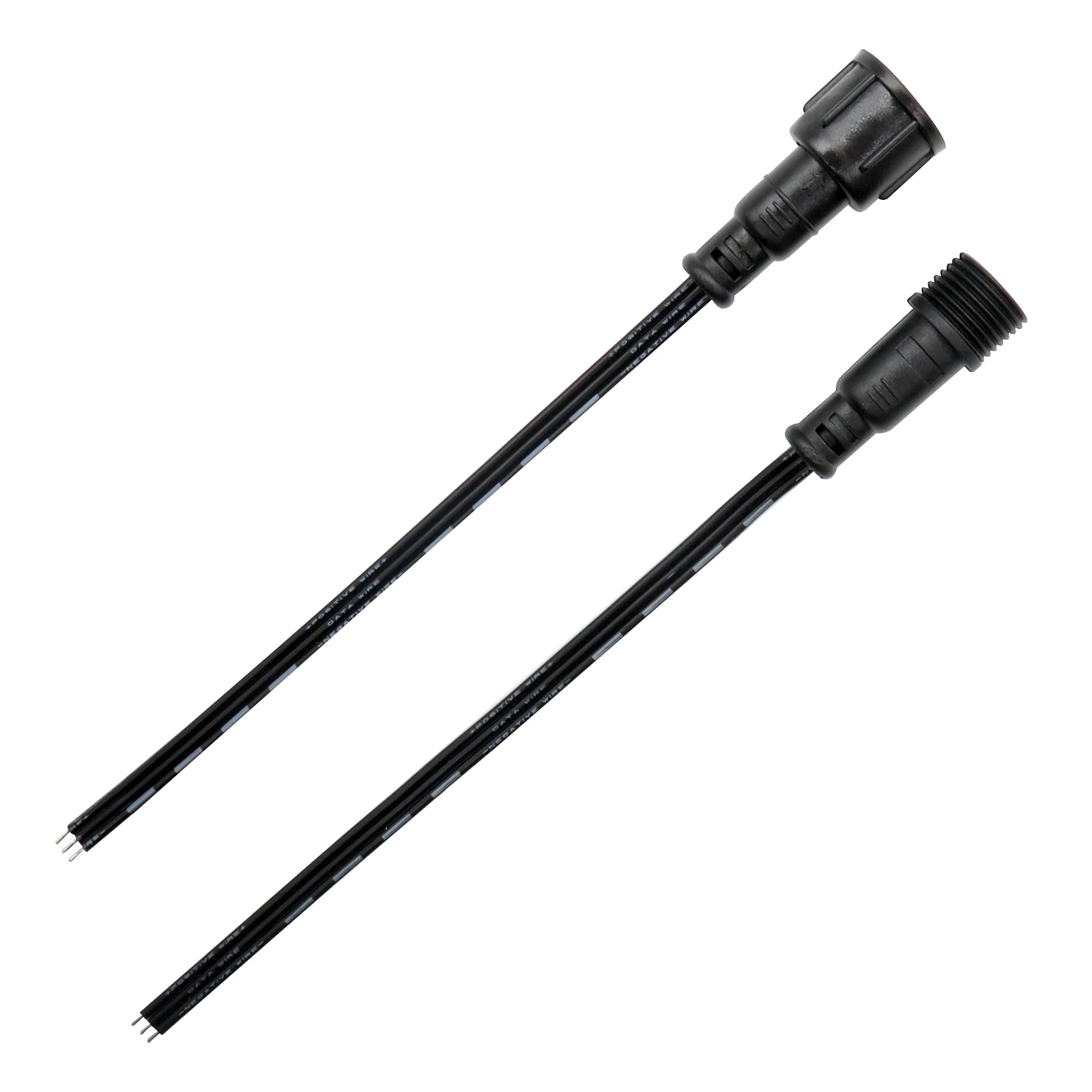 xConnect Raywu type 20 Pair 3 Core BLACK Waterproof Pigtail Flat Wire Connector For 3 Pin WS2811 WS2812 Led Strips Lights