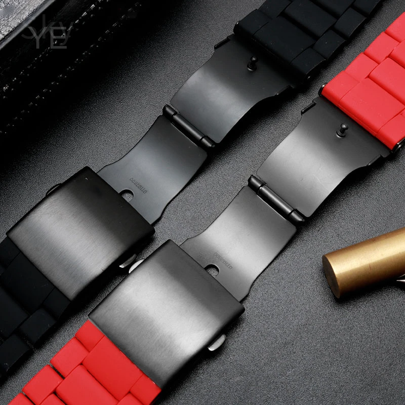 أربطة ساعات من الفولاذ المطلي بالسيليكون ، إكسسوارات ساعة ، واجهة عرض ، حالة مزاجية ، ديزل ، Dz7396 ، Dz7370 ، Dz4289 ، 24 ، 26 ، 28 way