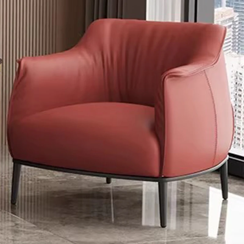 كراسي غرفة معيشة بسيطة وفريدة من نوعها باللون الأزرق، كراسي بذراعين واحدة حديثة بتصميم كسول كبير الحجم، أثاث صالة Fauteuil De Salon #2