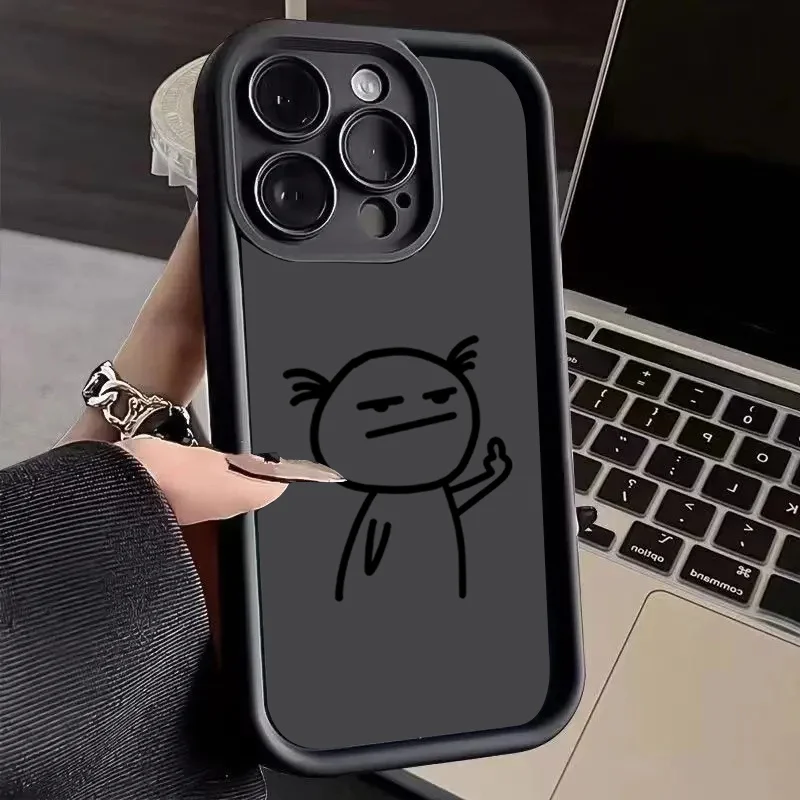 Cartoon Fun Stickman Handyhülle für iPhone 18 Pro 17 16 16e 15 14 13 12 11 Pro Max Air 16 Plus XR X XS Max 7 8 SE2022 Weiche Hülle – Detail 8
