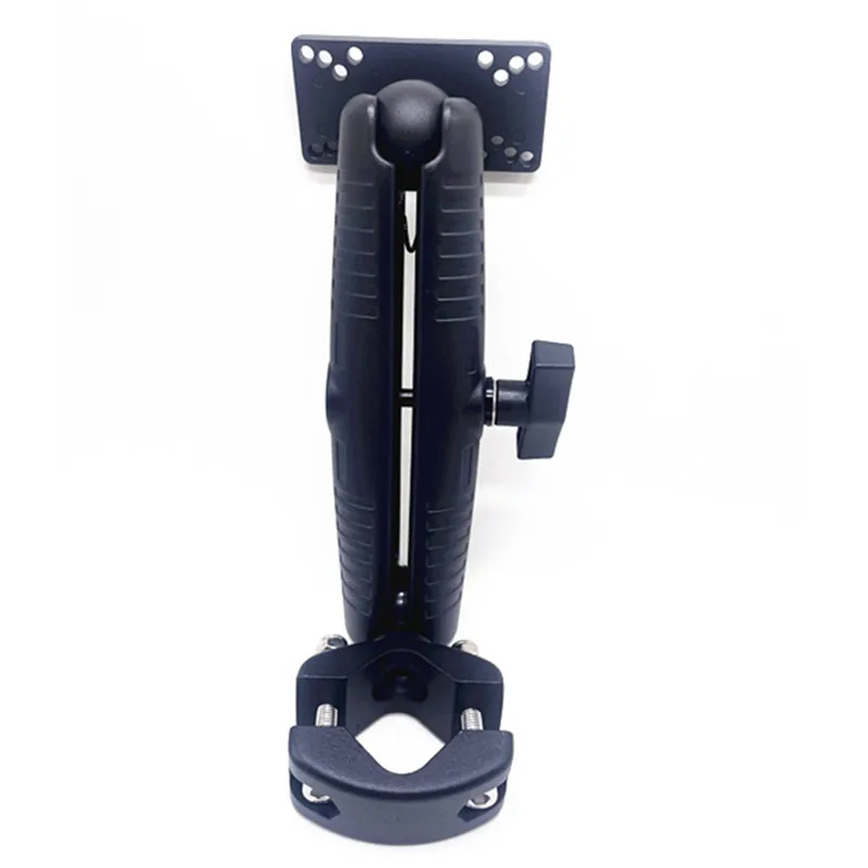 1.5 Inch Torque Pipe Clamp with Fishfinder bracket with Arm for Electronics Mount for Garmin, Lowrance, Humminbirdmarine