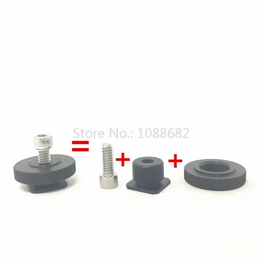 Aluminum Alloy Camera Hot Shoe Screw Adapter to 1/4 for Tripod Microphone Monitor One Nut Microphone Screw Adapter Mounting Base