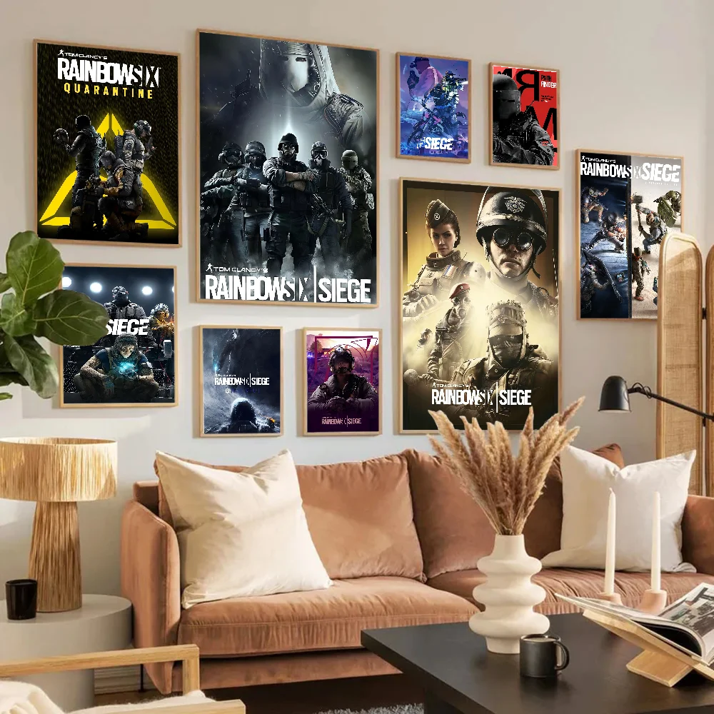 Clancy\'s Rainbow Six Siege Game Classic Vintage Posters Whitepaper Prints Posters Artwork Kawaii Room Decor