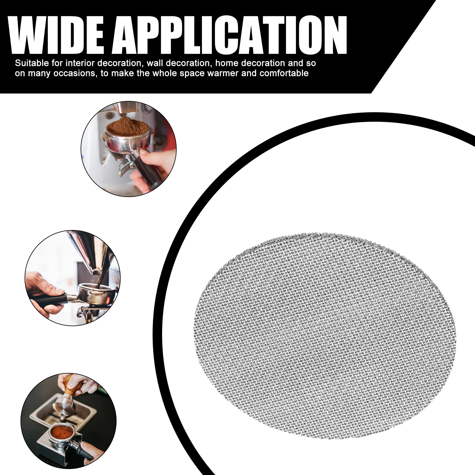 

Espresso Puck Screen Stainless Steel Reusable Coffee Filter Mesh Professional Accessory for Home Office Portafilter