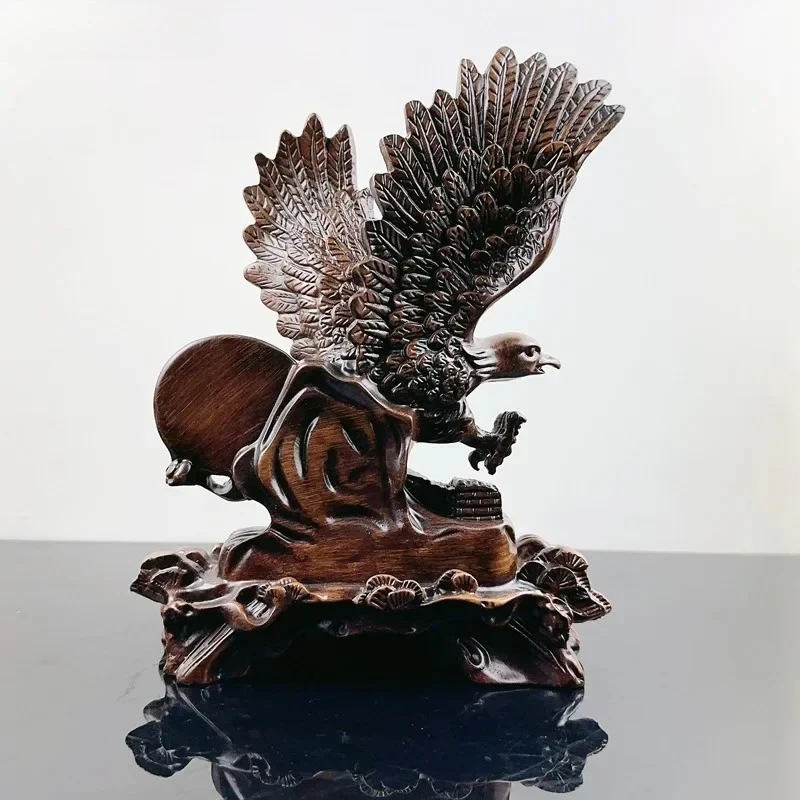 Resin Eagle Ornament Imitation Wood Carving Crafts Gifts for further education and promotion Desktop decoration home decoration