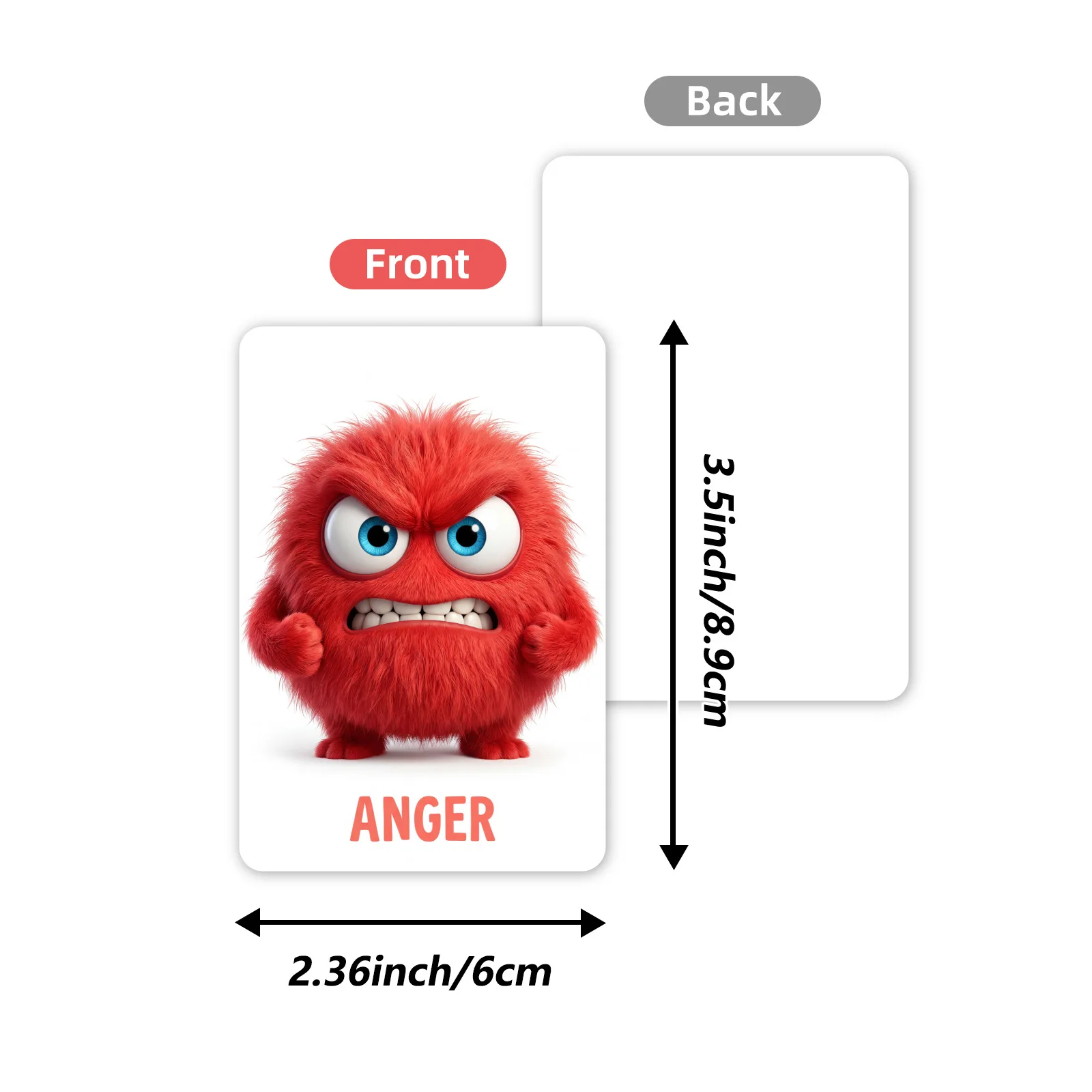 36-teiliges Monster-Emotionskarten-Set, Sozial-Emotionales Lernmaterial, Plüsch-Monster-Gefühlskarten für Kleinkinder, Vorschulbildung – Detail 5