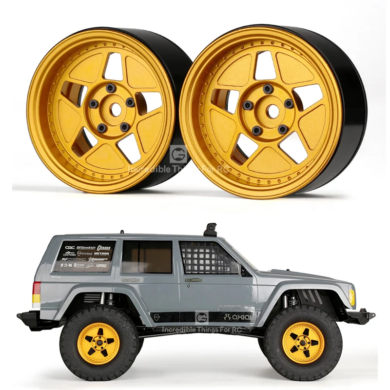 

2Pcs 2.2-inch Aluminum Alloy Hub Beadlock Wheel Rim for 1/10 RC Crawler Car Traxxas TRX4 Defender AXIAL SCX10 RC4WD D90 Diy Part