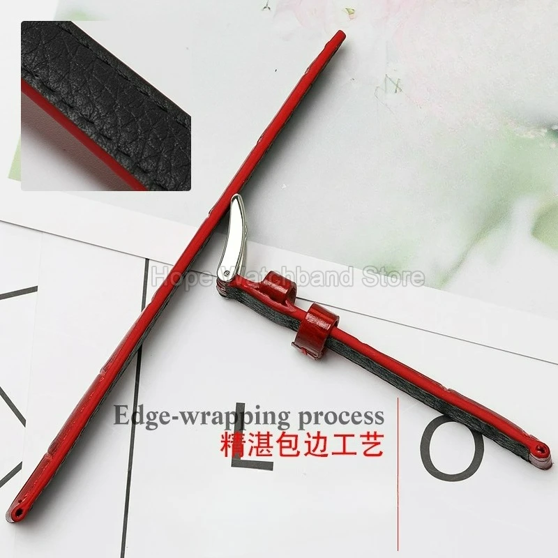 Cinturino per orologio da donna in pelle di vacchetta cremisi conciata vegana per fibbia in acciaio inossidabile con interfaccia piatta Casio LTP-1208E-9B2 ​ ​   14 mm