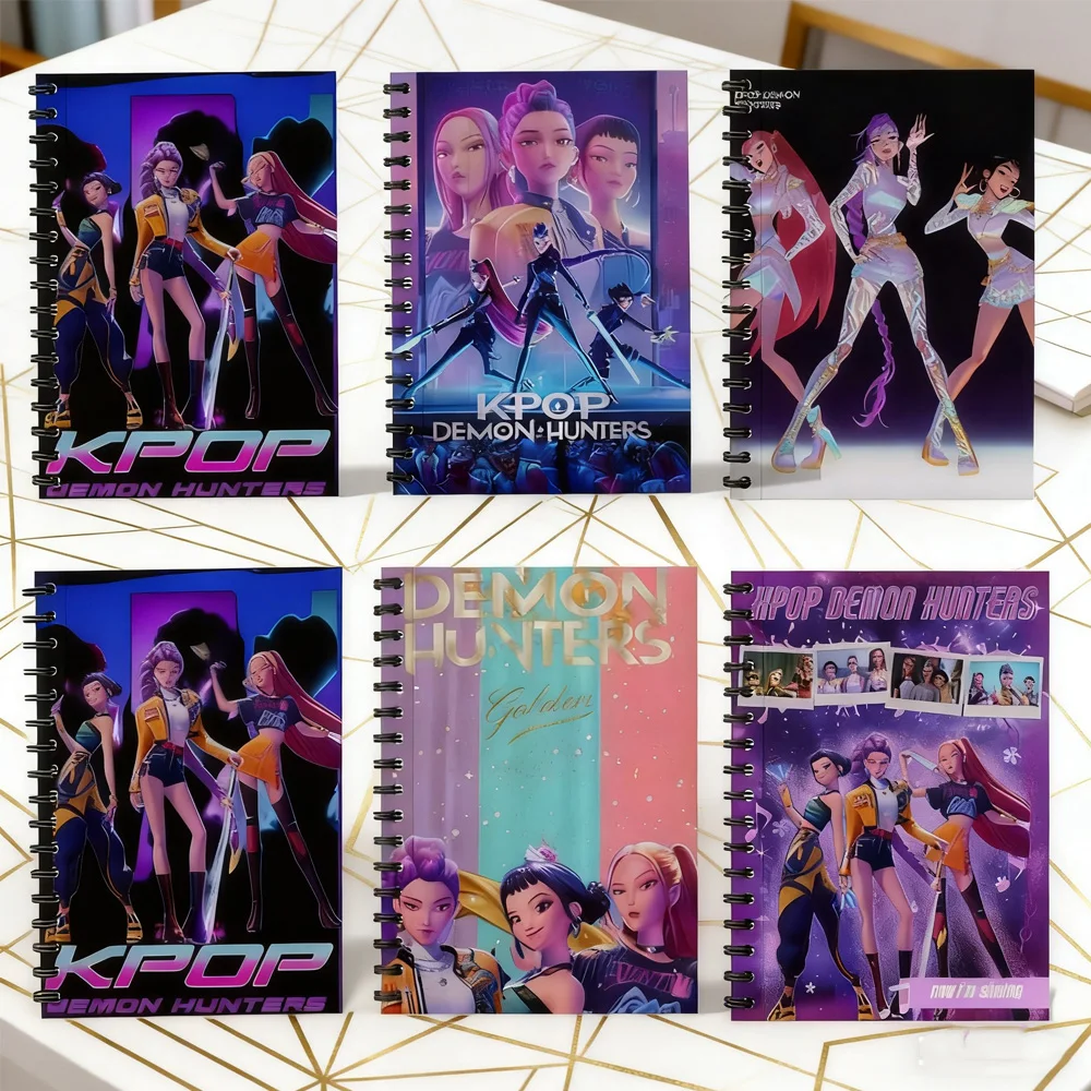 K-pops شيطان الصيادين أنيمي Kawaii دفتر الطالب حساب اليد ملصق رسالة كتاب الأطفال مذكرات كتاب الرسم كتاب الرسائل