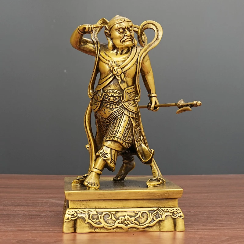 Clairvoyant Wind-Ear Door Statue, Large Bronze Figurine, Left And Right Guardian Generals Decoration