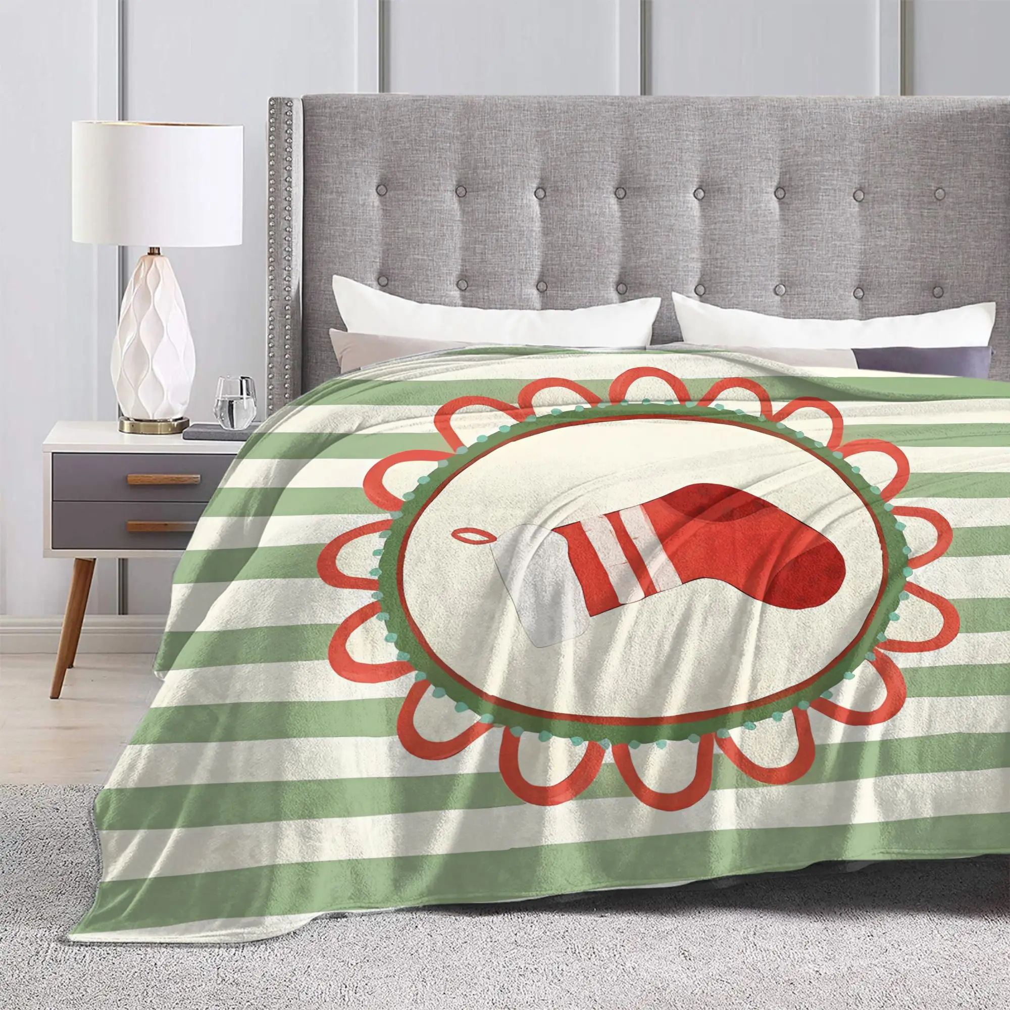 السنة الجديدة منقوشة ونمط بطانية جودة الفراش الدافئ يلقي الشتاء الطلاب الأريكة السرير مفرش المضحك #3