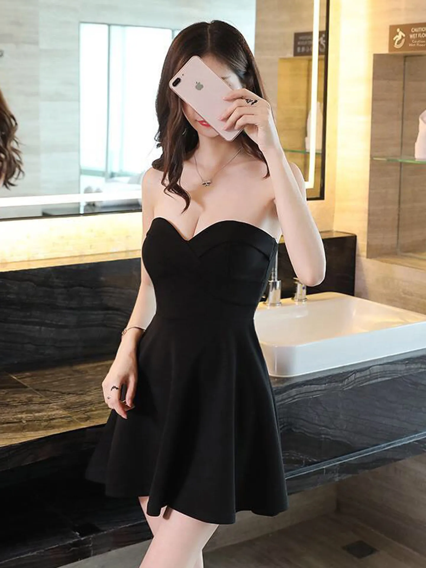 

Ele Pure Color Wrap High Waist Slimming ort Dr Casual Svel Women's Spring New Wide Leg Casual Dr