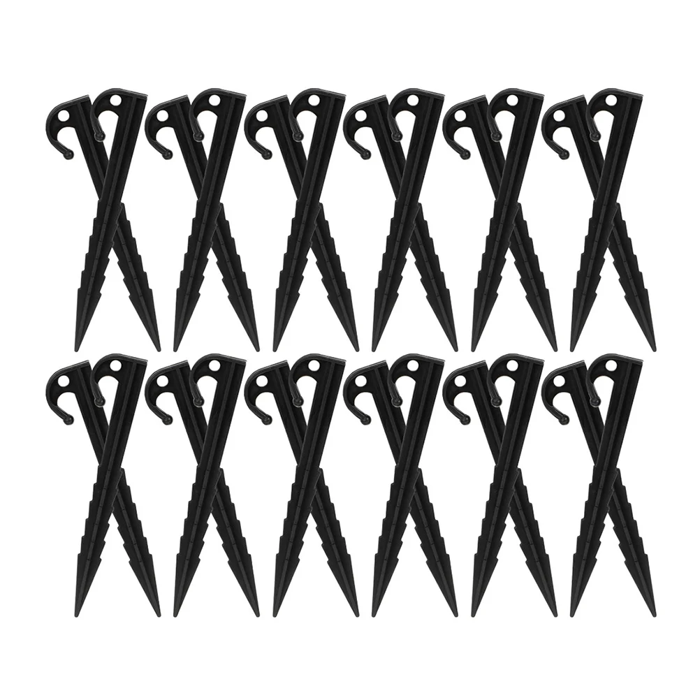 

40 Pcs Tent Pegs Beach or Stakes Fixing Plastic Pp Camping Accessories Ground Nails